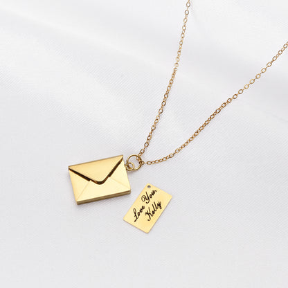 Surprise Teddy Bear Love Letter Necklace Gift Set