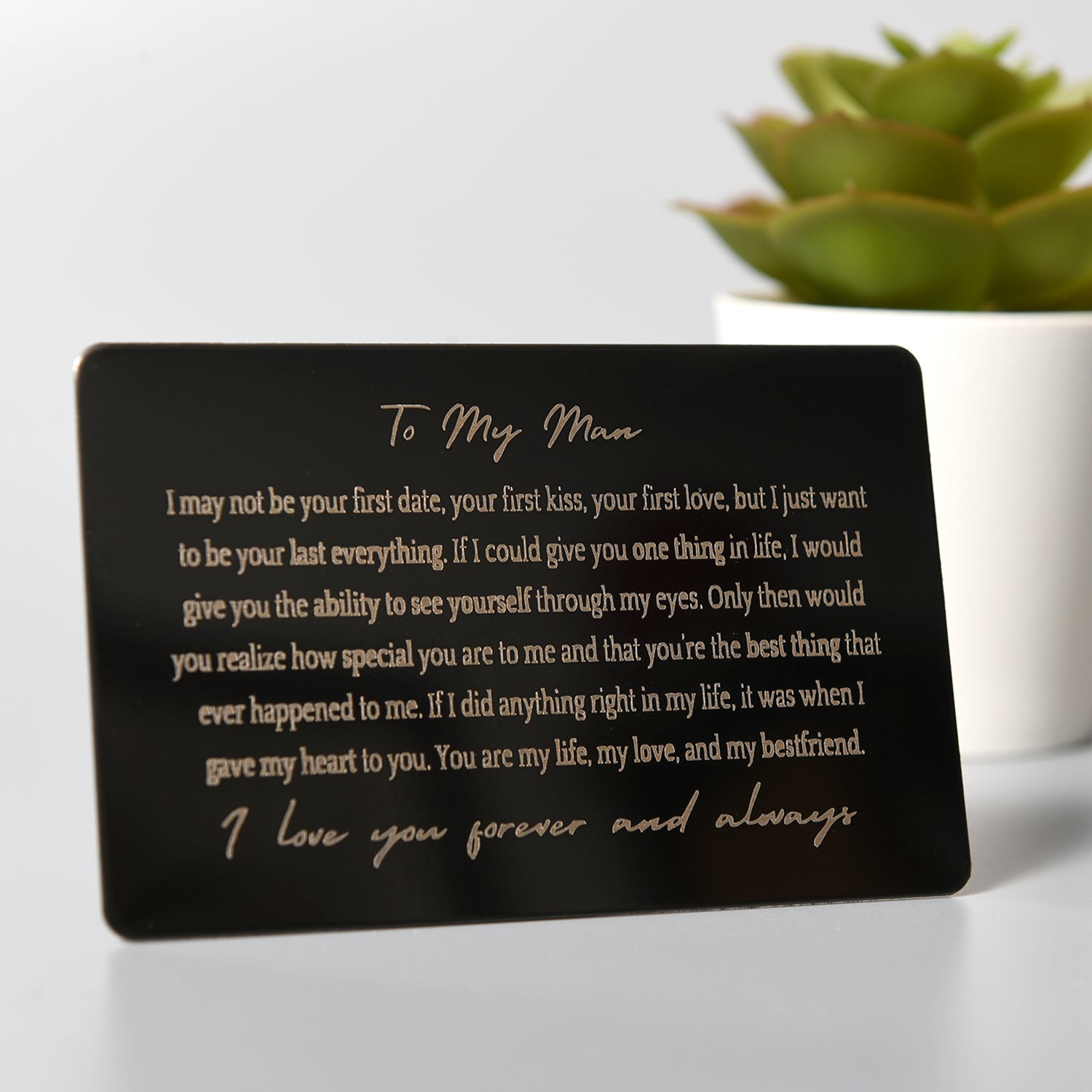 Set de regalo con tarjeta y billetera personalizada "Tu último todo" 
