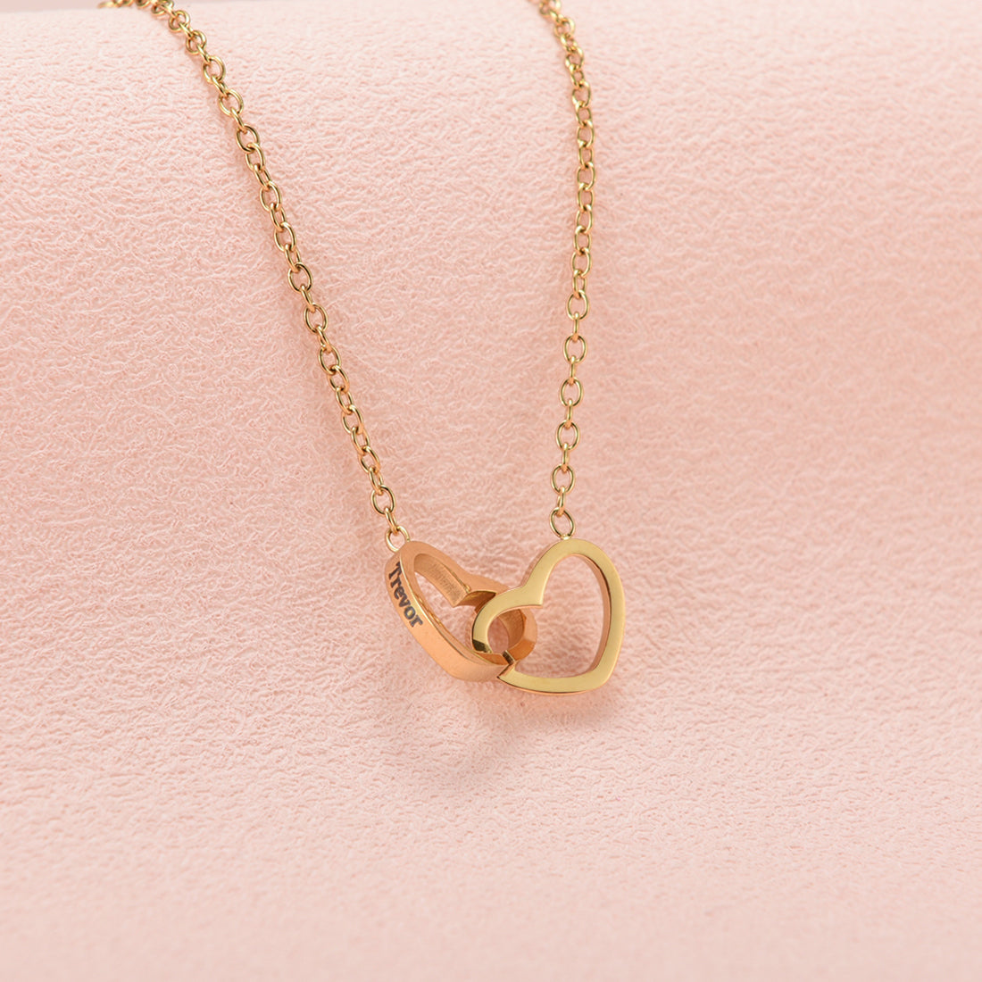 Conjunto de regalo de collar personalizado "Corazones juntos por siempre" 