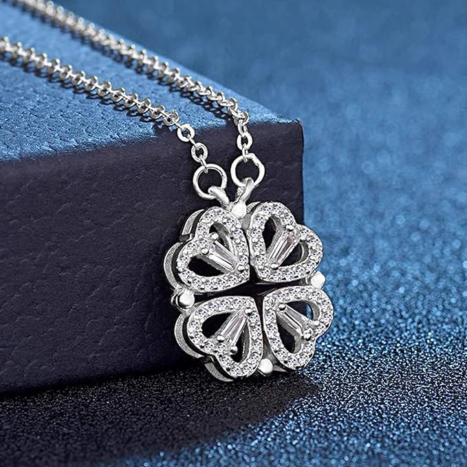 Suerte en el amor: collar de trébol de 4 hojas 