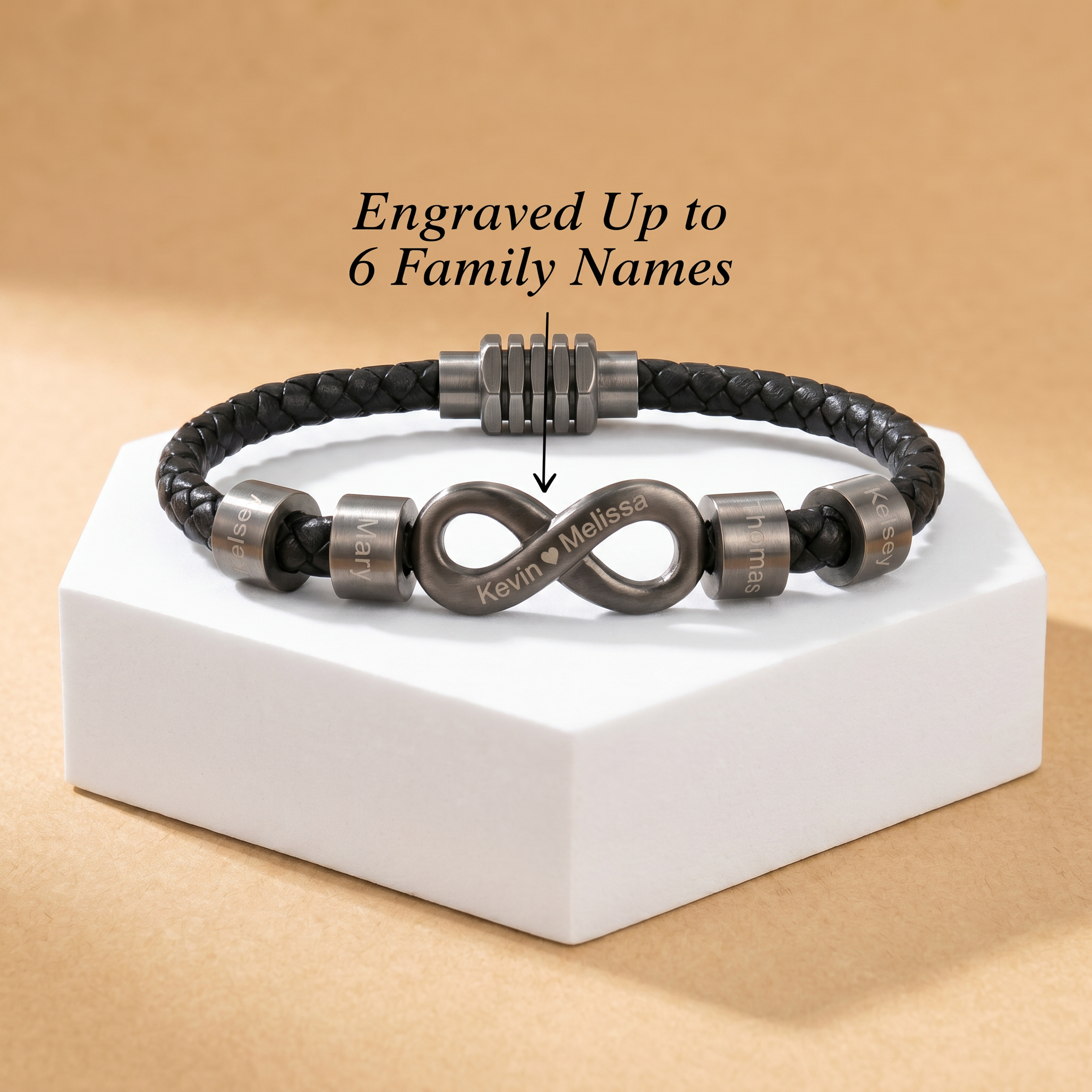 Infinity Name Bracelet - For the Man Who Holds Us Together