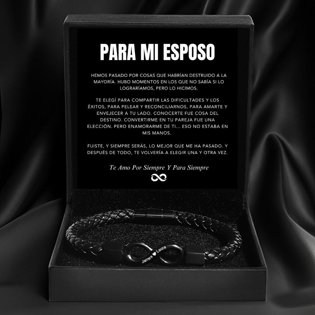 "Para Mi Hombre" - Pulsera Infinita Personalizada 
