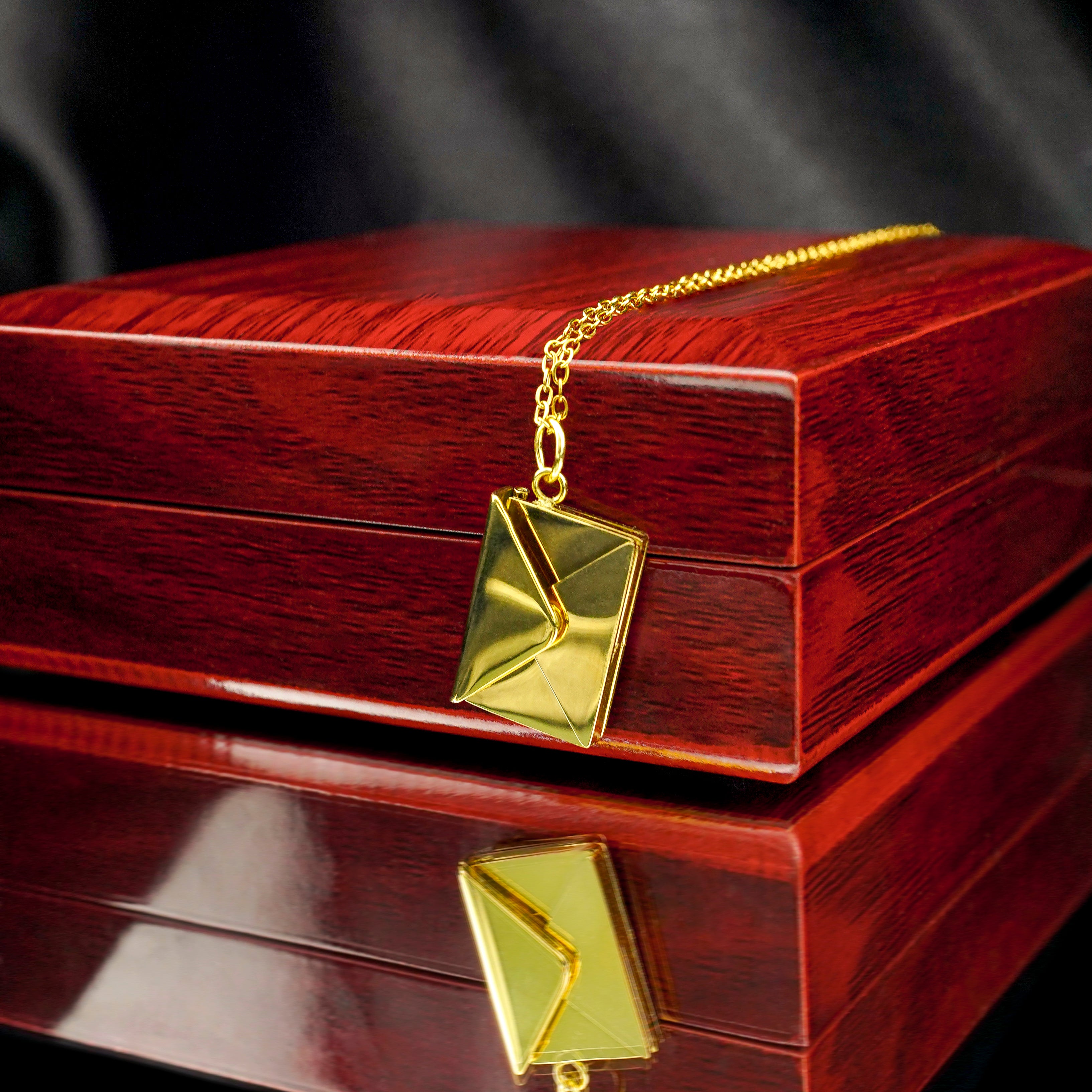Collar con carta de amor: caja de regalo con luces LED de primera calidad 