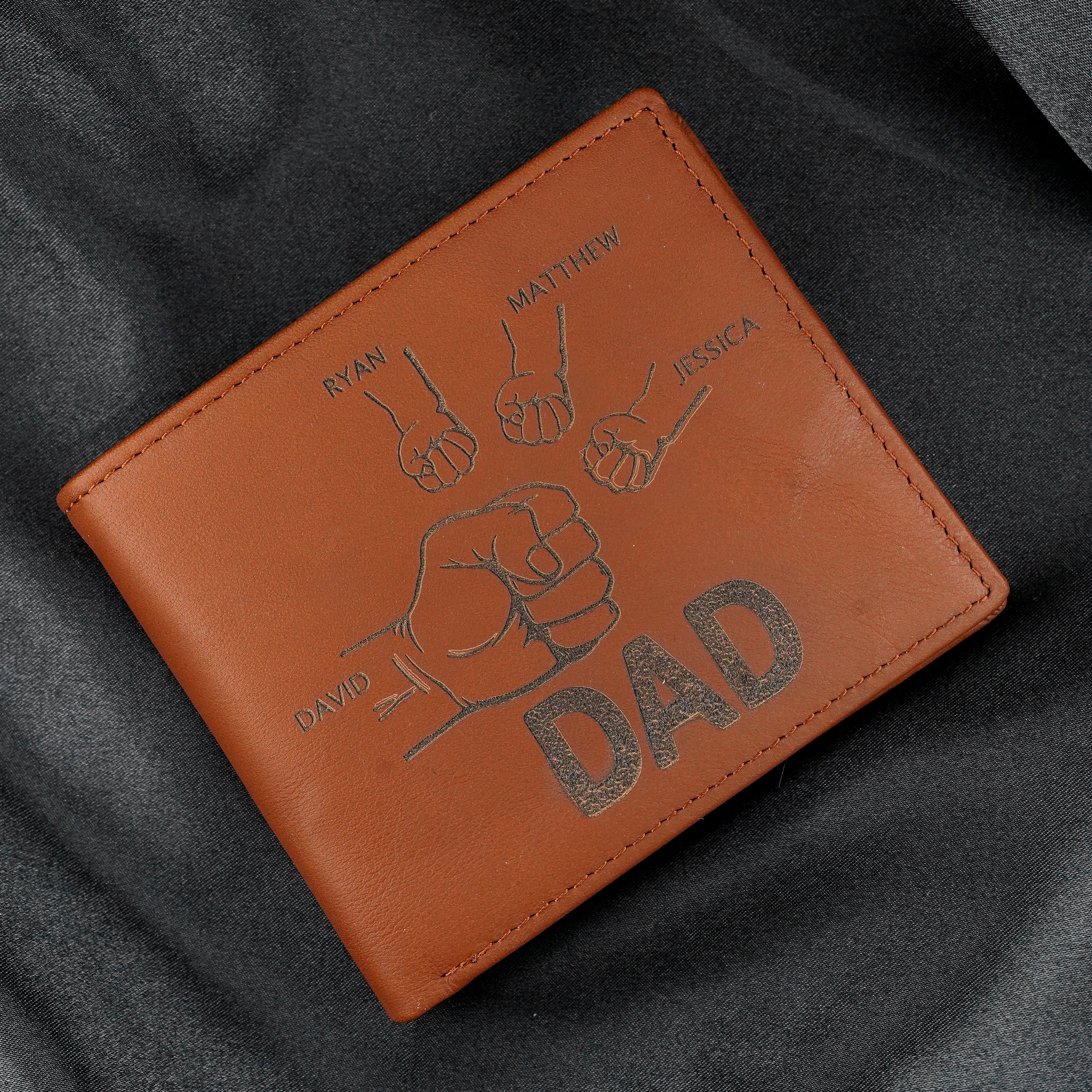 Billetera con forma de puño para papá 