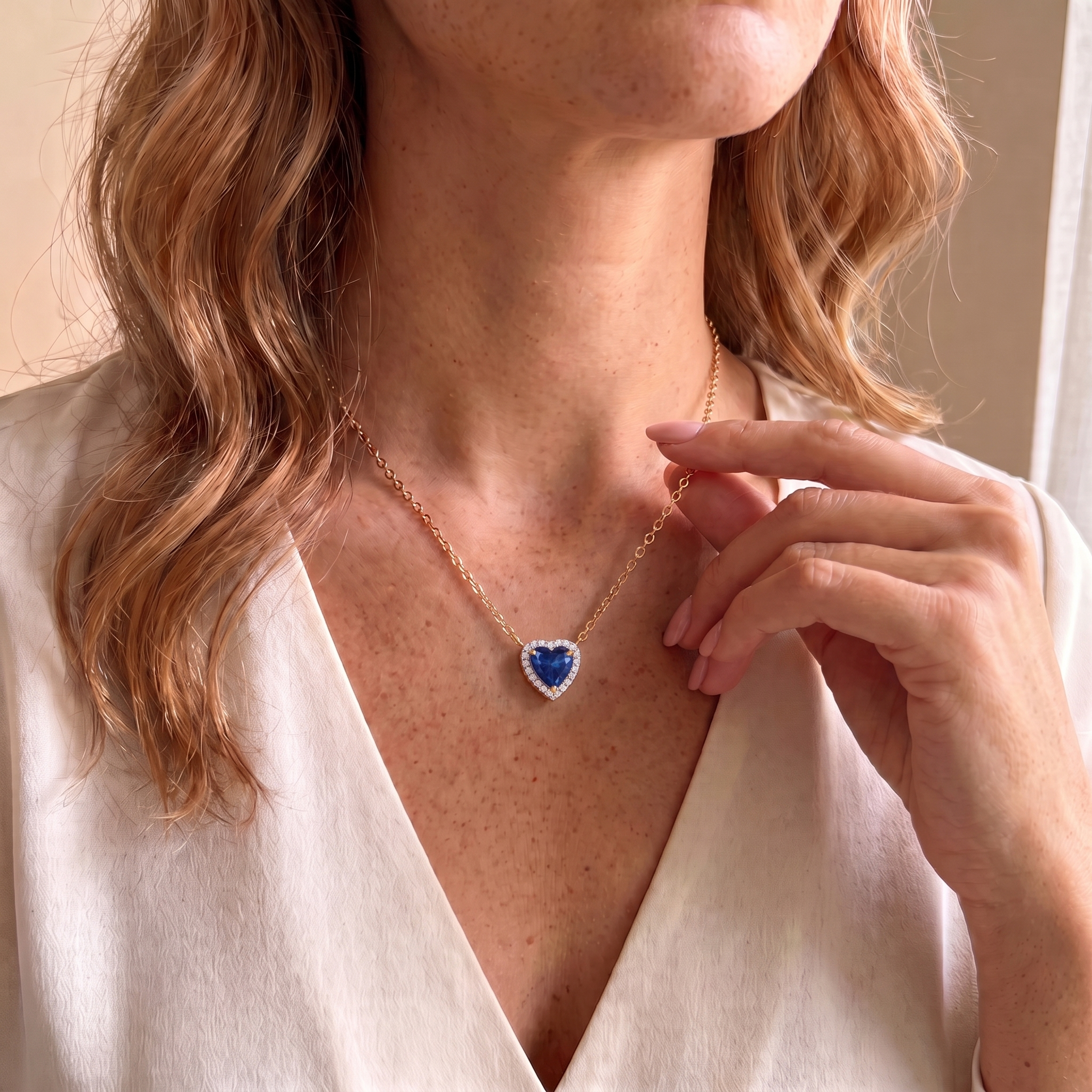 To My Wife – Birthstone Heart Pendant Necklace
