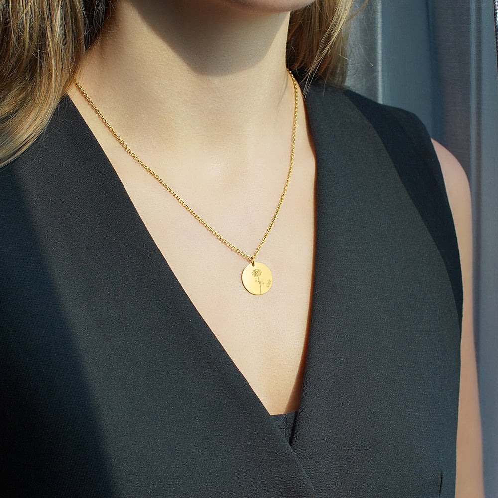 Collar de flor de nacimiento personalizado "Para mamá" con caja LED de lujo 