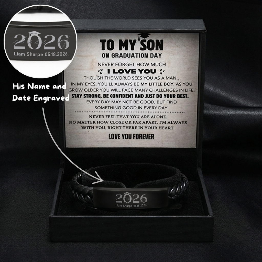 Set de regalo personalizado de recuerdo de graduación para hijo