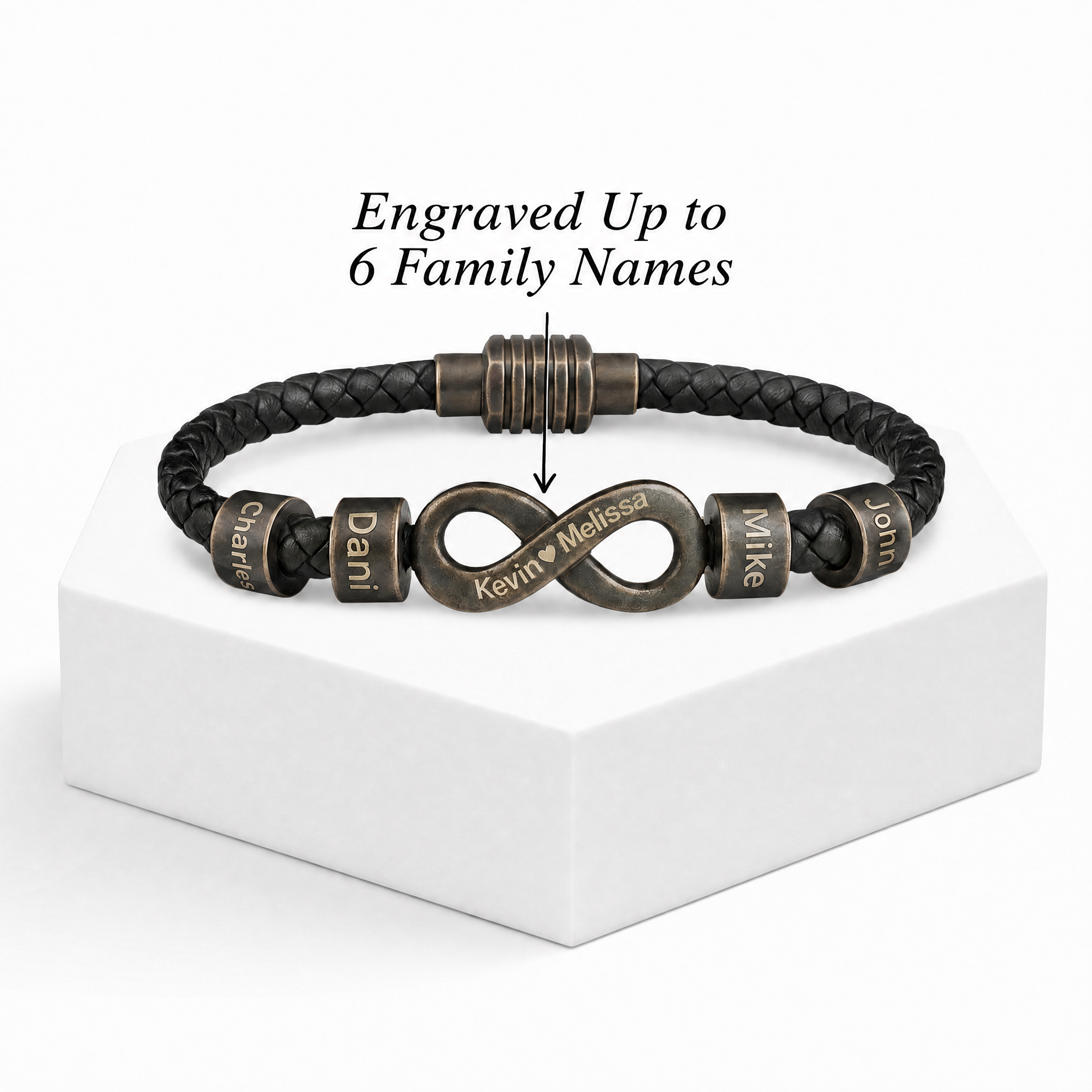 Infinity Name Bracelet - For the Man Who Holds Us Together