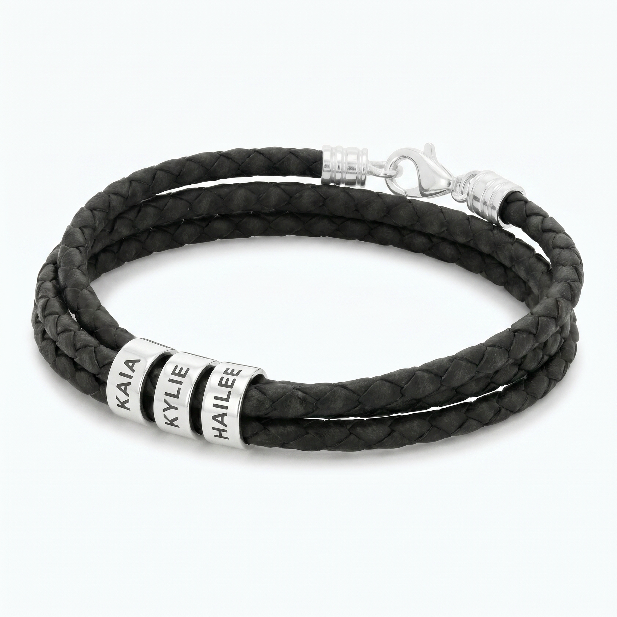 Family Forever - Juego de pulseras de cuero personalizadas