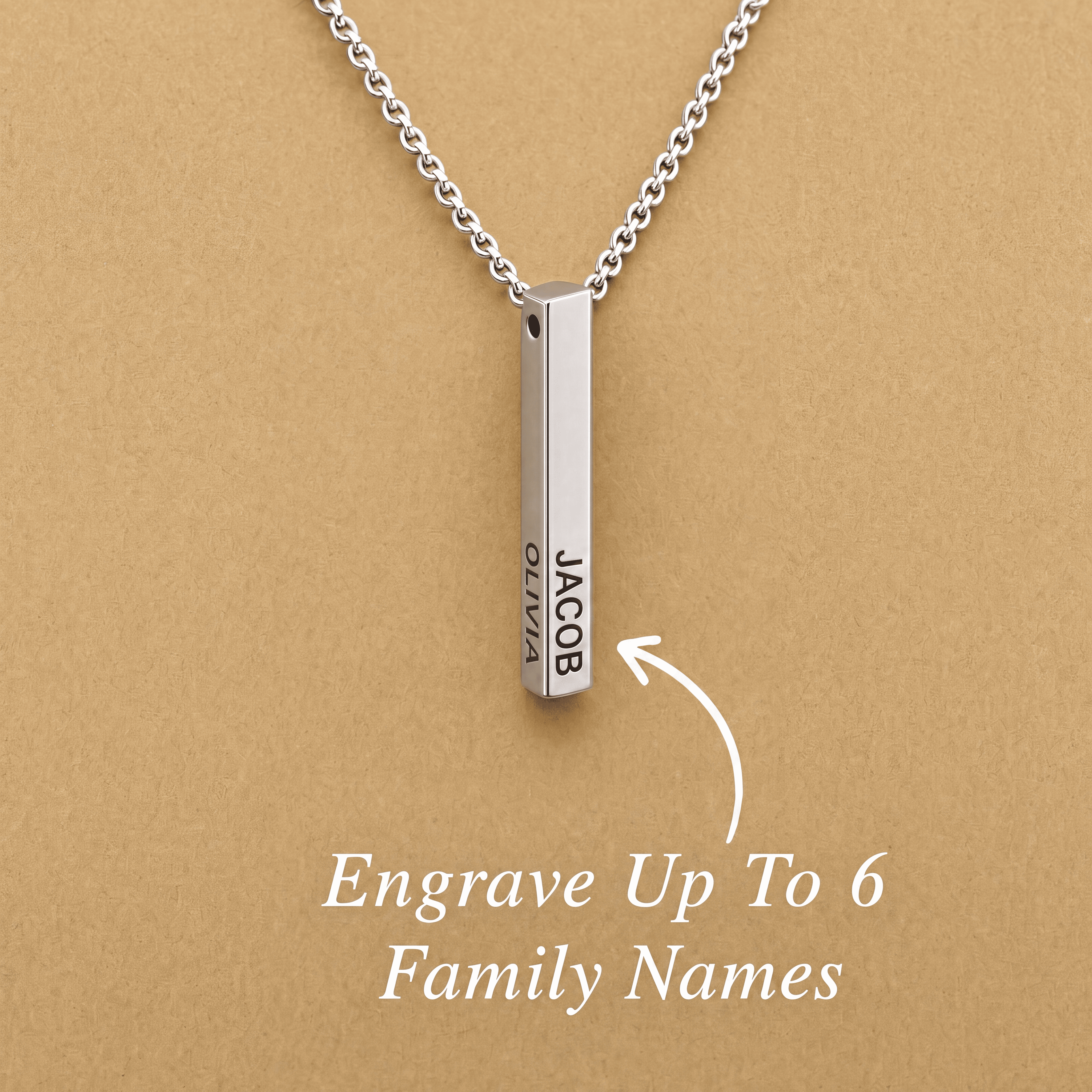 To My Husband - Personalized Hexagon Necklace