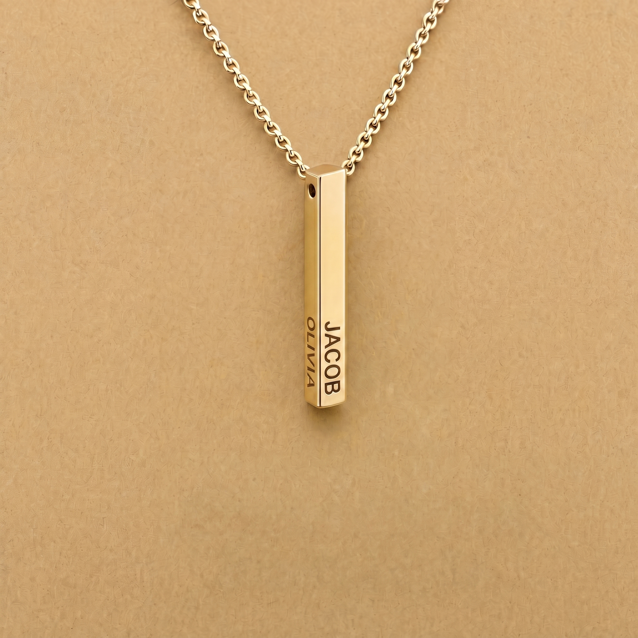To My Husband - Personalized Hexagon Necklace