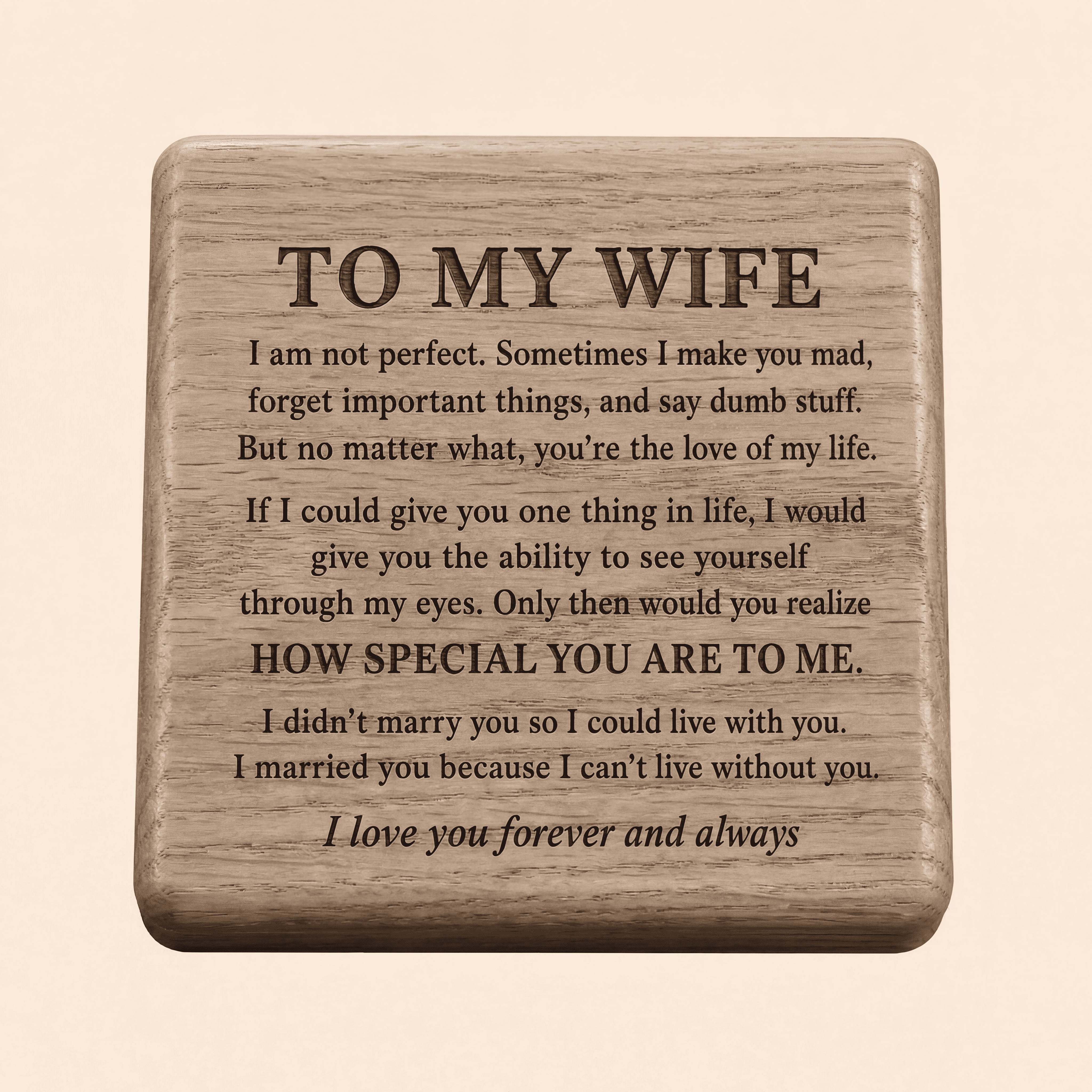 To My Wife – Birthstone Heart Necklace with Customized Box
