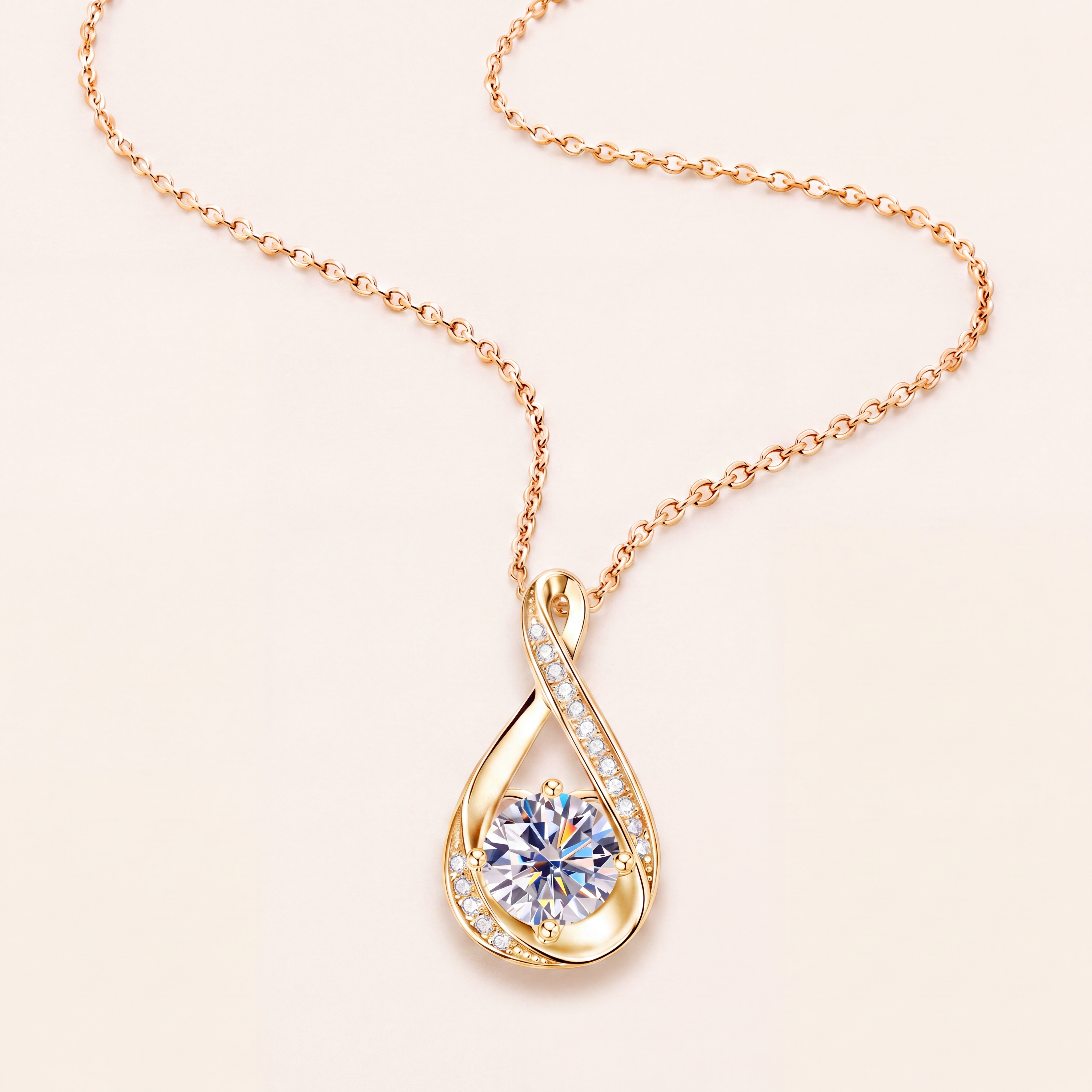 To My Wife – Teardrop Solitaire Necklace