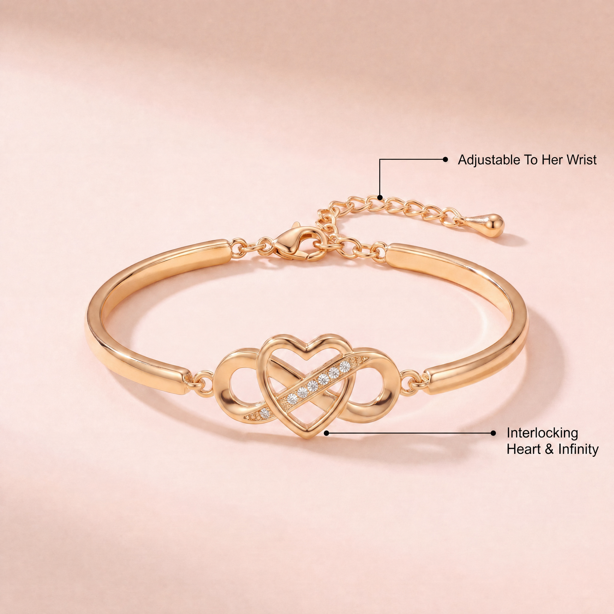 To My Wife – Infinity Heart Bracelet