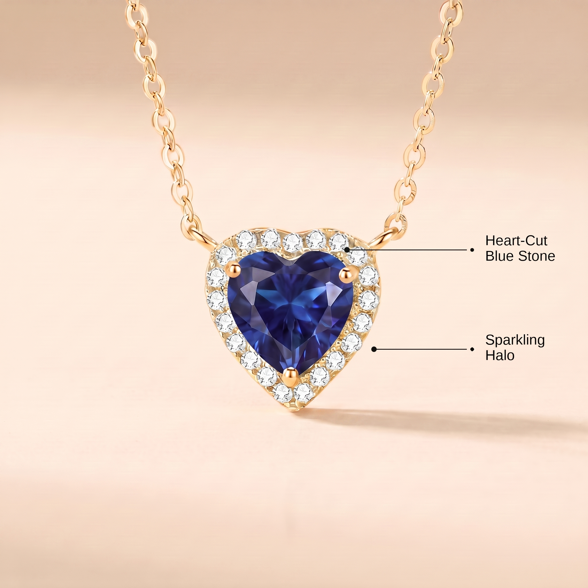 To My Wife – Birthstone Heart Pendant Necklace