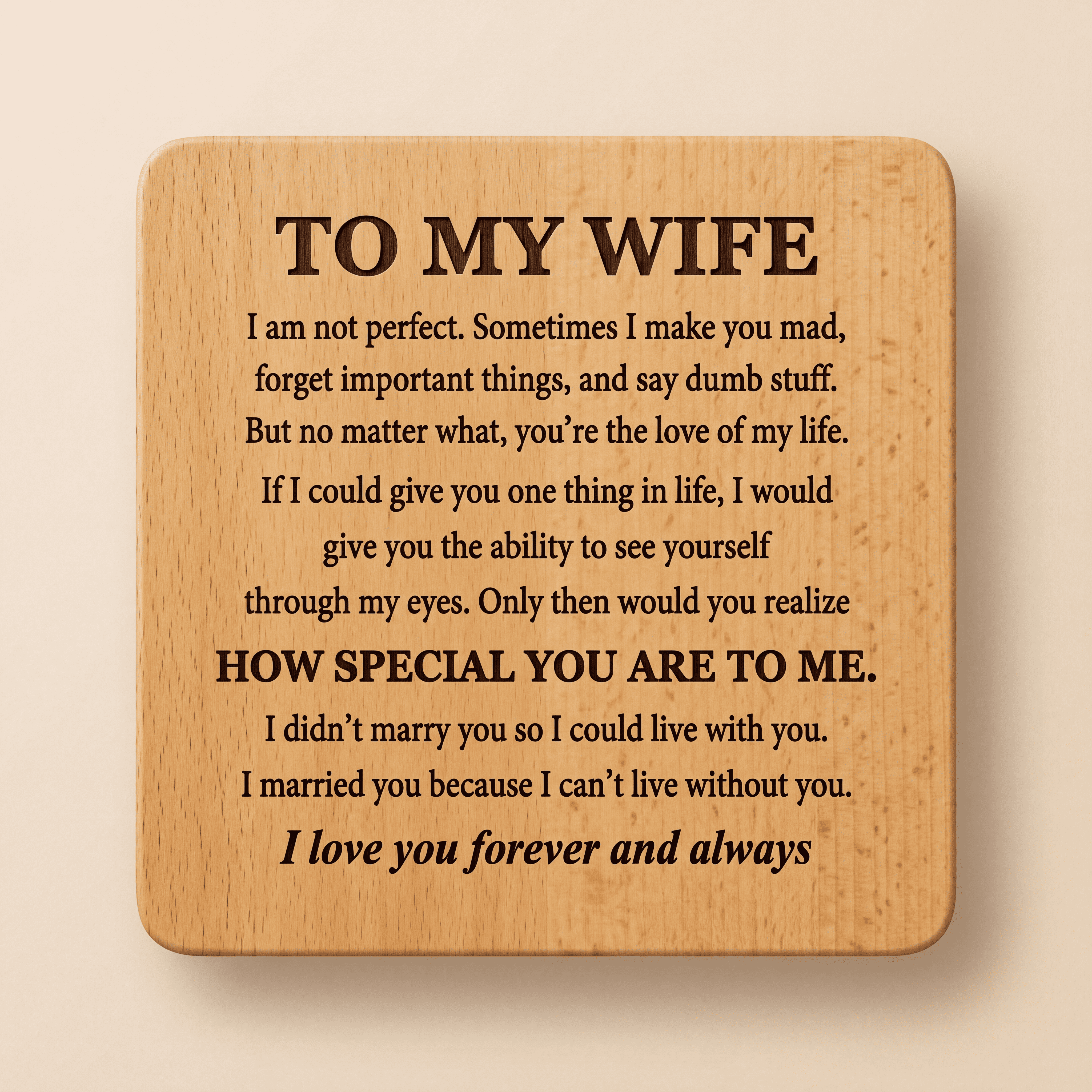 To My Wife – Birthstone Heart Necklace with Customized Box