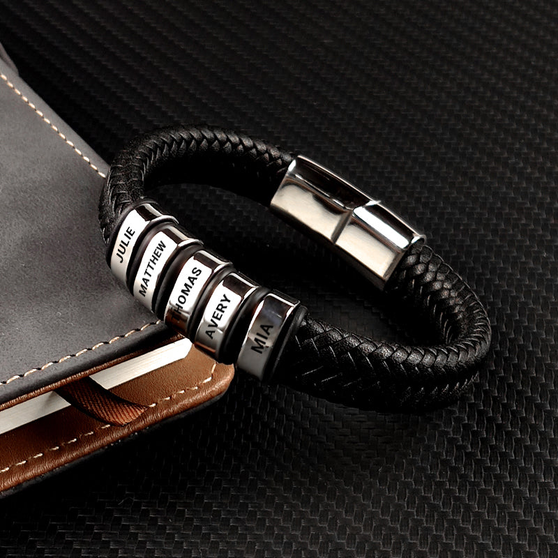 Personalized Leather Style Bracelet