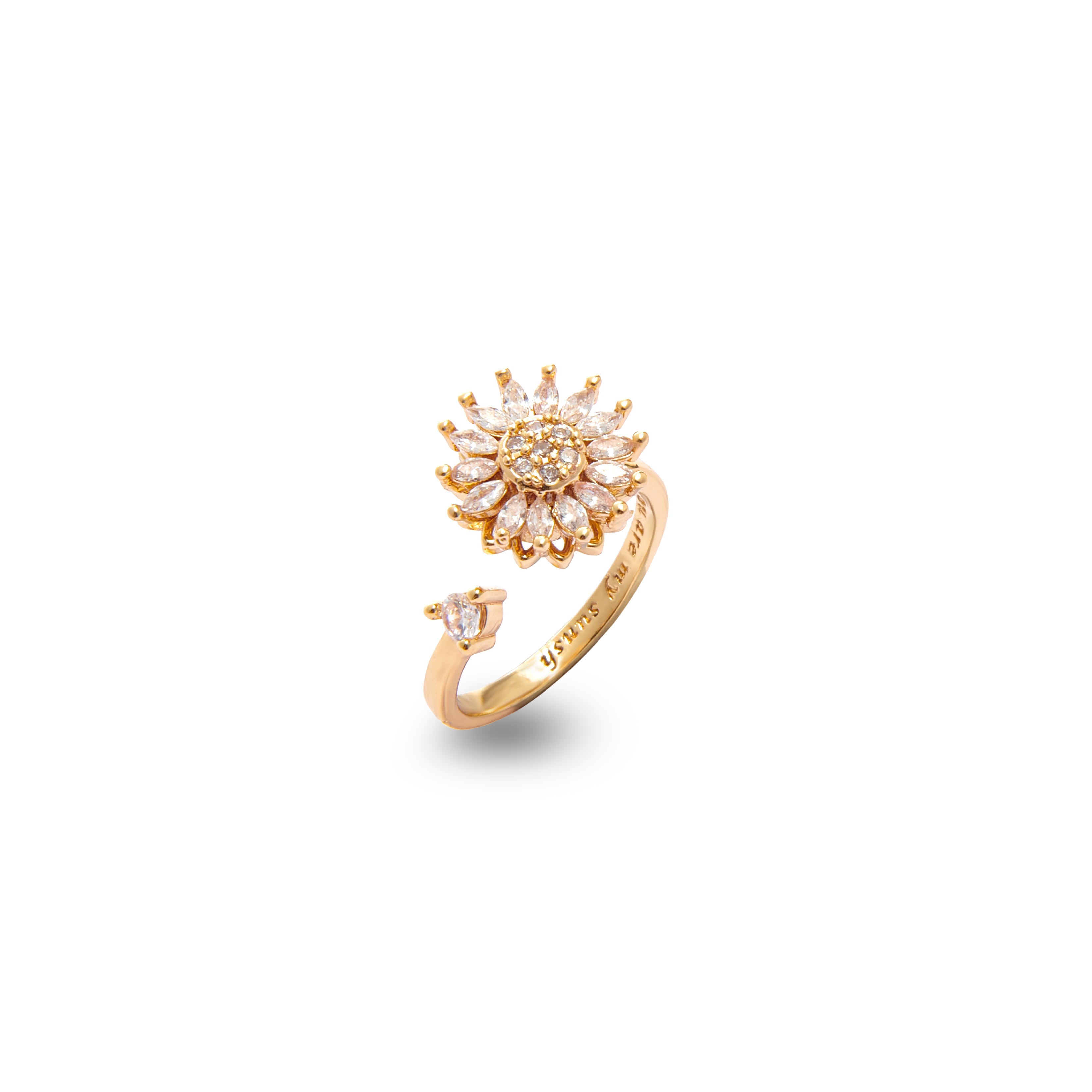 Para mi hija "Eres mi sol" - Juego de anillos con girasol 