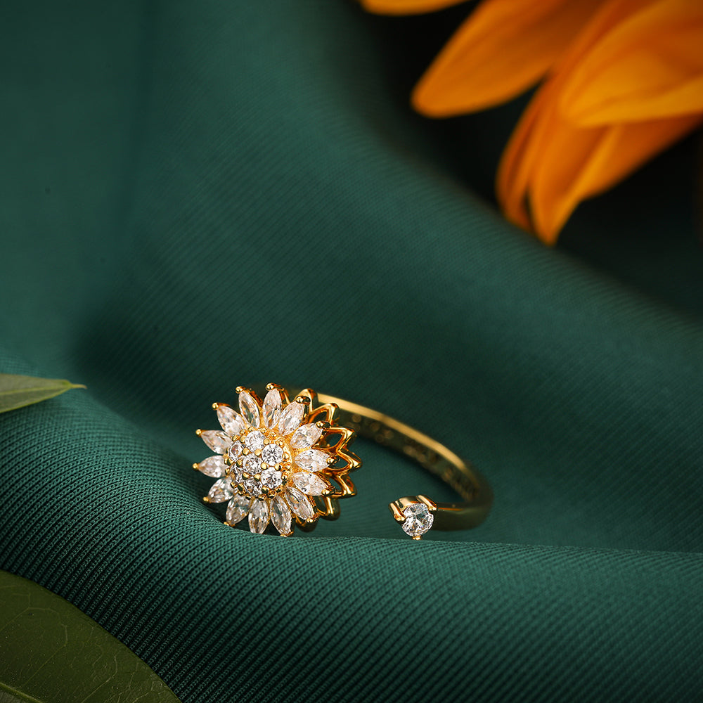 Para mi hija "Eres mi sol" - Juego de anillos con girasol 