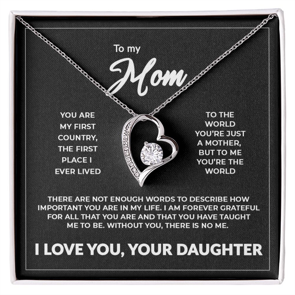 Para mi mamá: "Sin ti no hay yo" Collar Forever de 14 quilates
